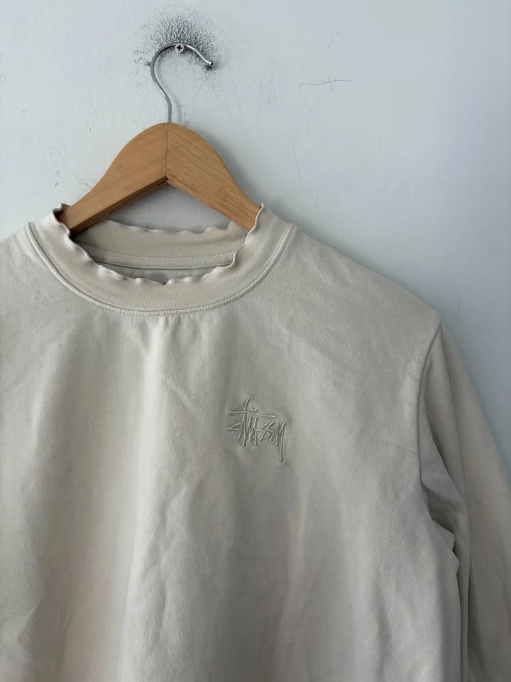 Stussy Laure Lettuce Edge Crew Sweatshirt Size S - photo 2