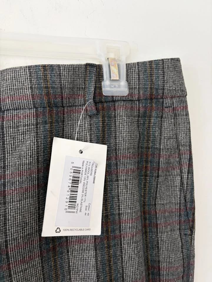 Paul Smith Plaid Check Wool Trouser Pants Size 44 NEW - photo 3