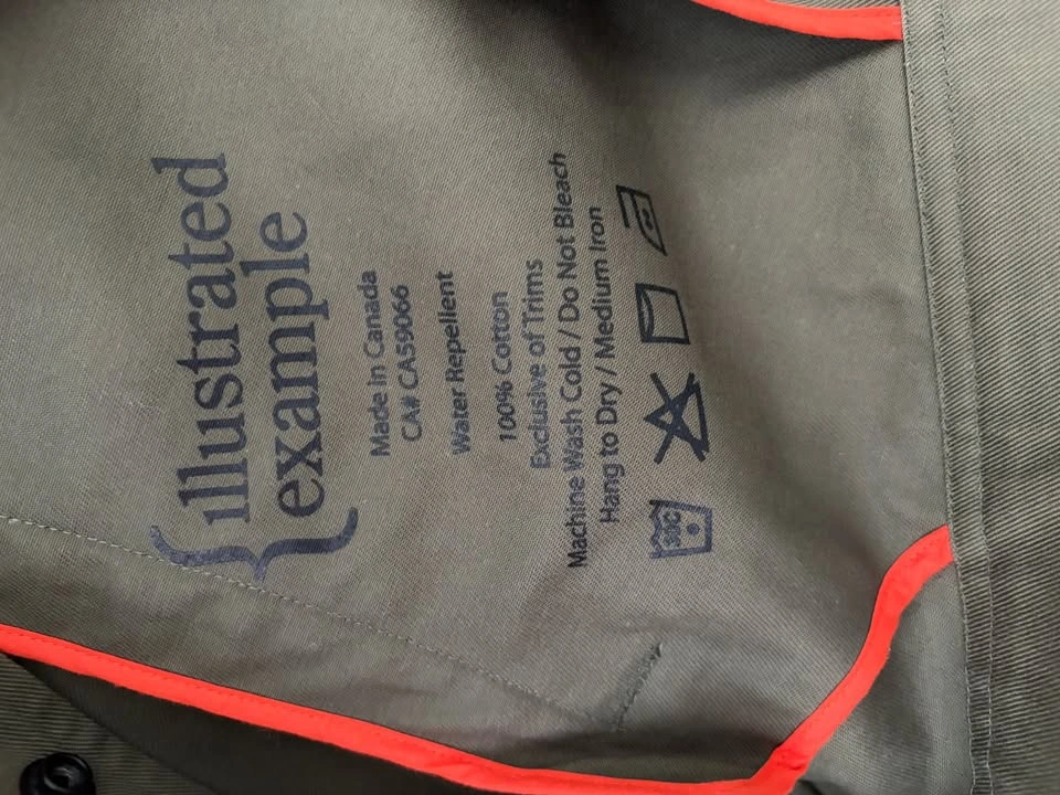 Illustrated Example Canada Green Olive Snap Utility Jacket Size - photo 4
