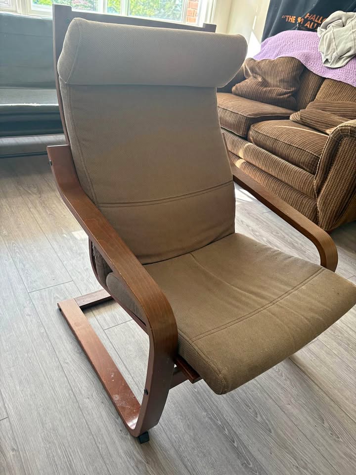 Slightly worn lounge chair