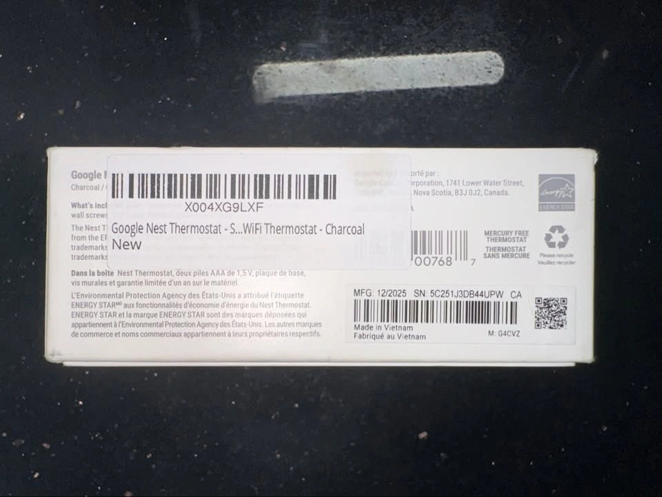 Google Nest Thermostat - Brand New (Charcoal) - photo 3