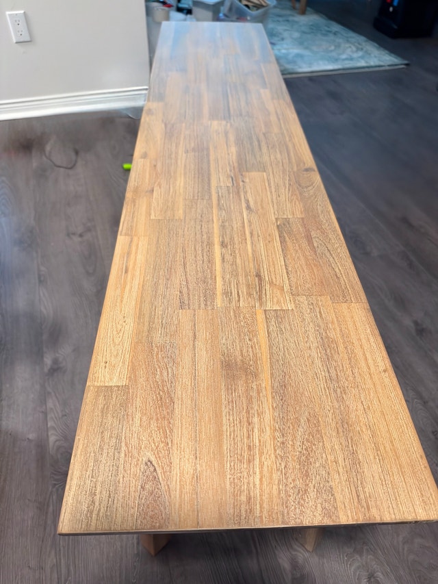 Wood Dining Room Bench - photo 2