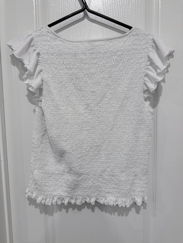 Old Navy White Smocked Top - photo 2