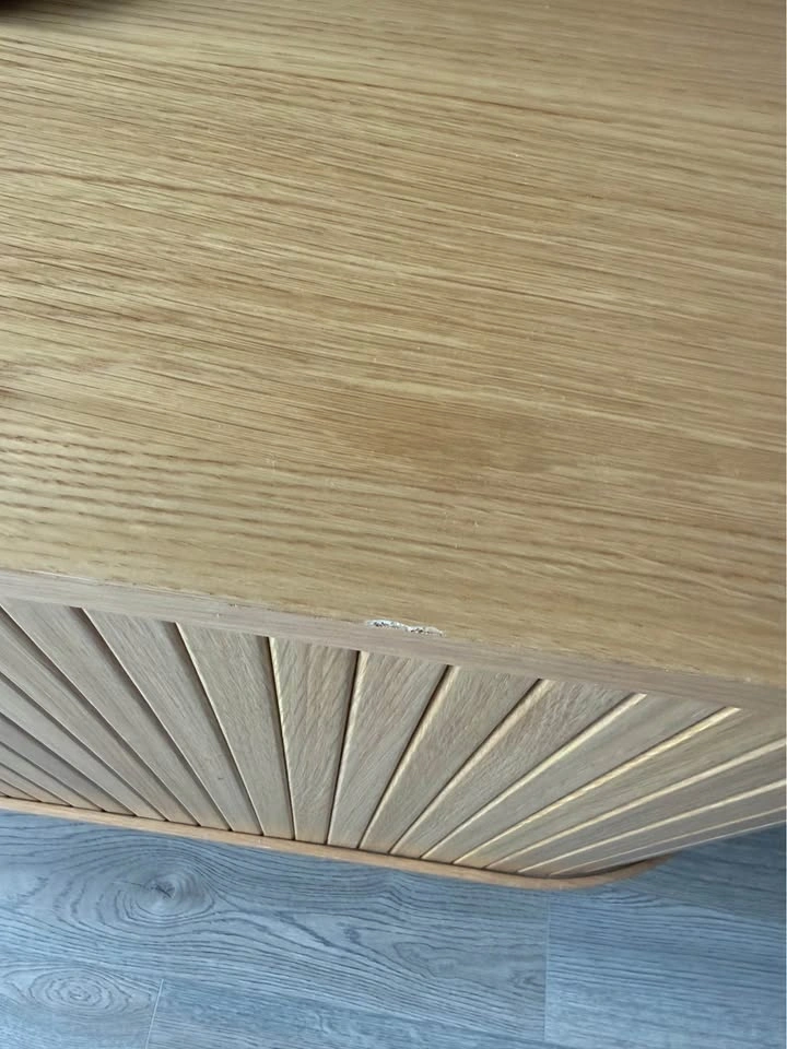 Mid-Century Style Fluted Engineered Oak Sideboard / Media Unit - photo 2