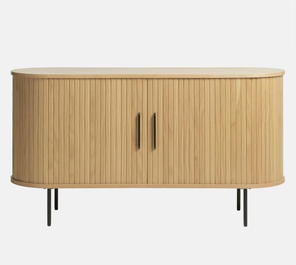 Mid-Century Style Fluted Engineered Oak Sideboard / Media Unit - photo 3