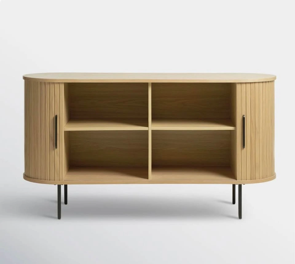 Mid-Century Style Fluted Engineered Oak Sideboard / Media Unit - photo 4