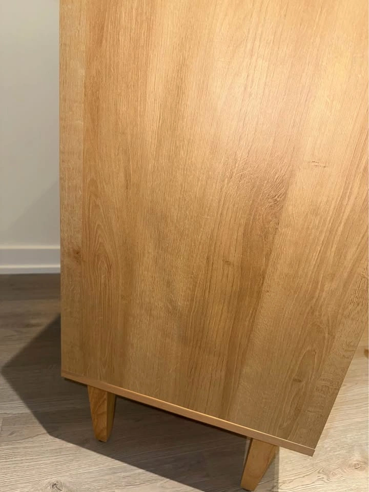 Wood Grain Storage Cabinet with Marble Top - photo 5