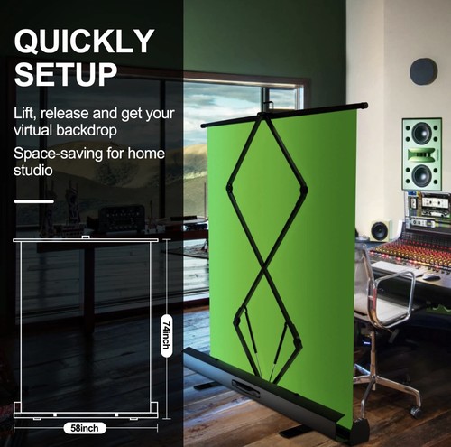 58x74in Collapsible Portable Green Screen Backdrop - photo 5