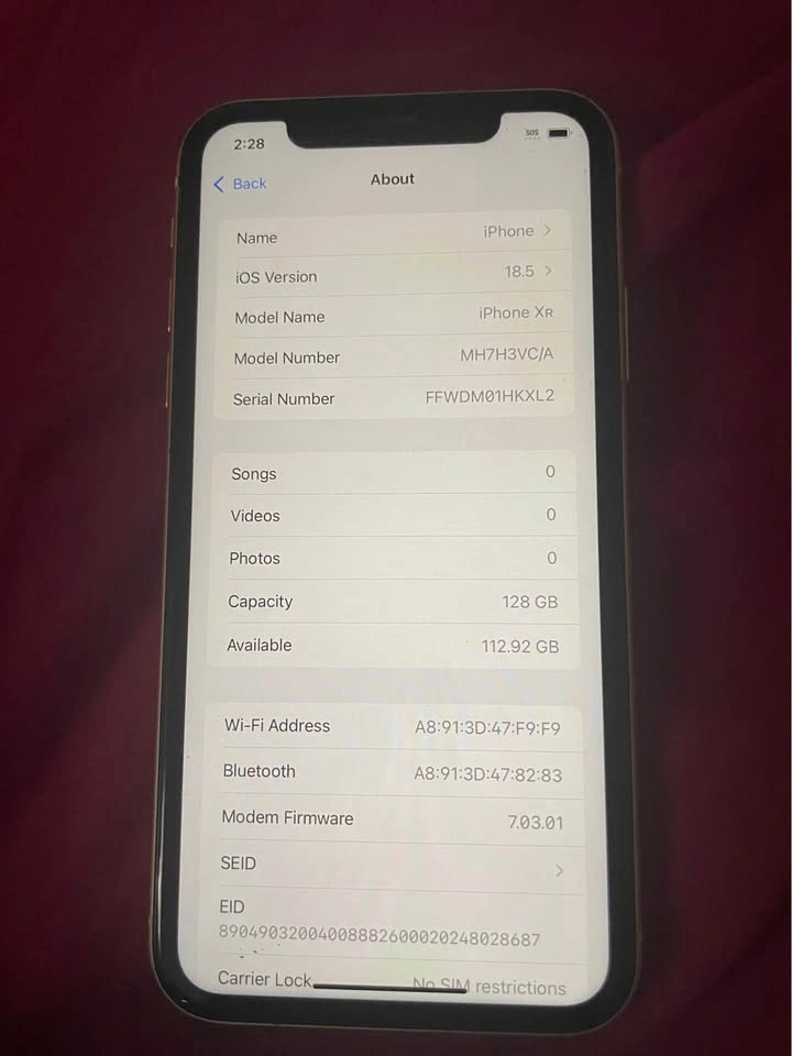 Apple iPhone XR 128GB Yellow 87% Battery - photo 4
