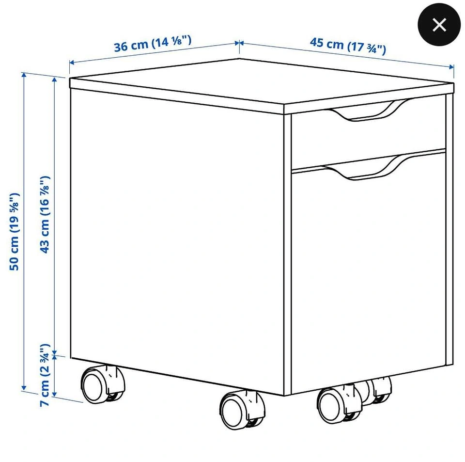 IKEA Alex Drawer Unit on Casters - photo 2