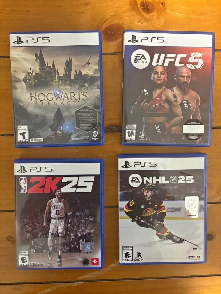 PS5 Game Bundle: Hogwarts Legacy, NBA 2K25, NHL 25, UFC 5