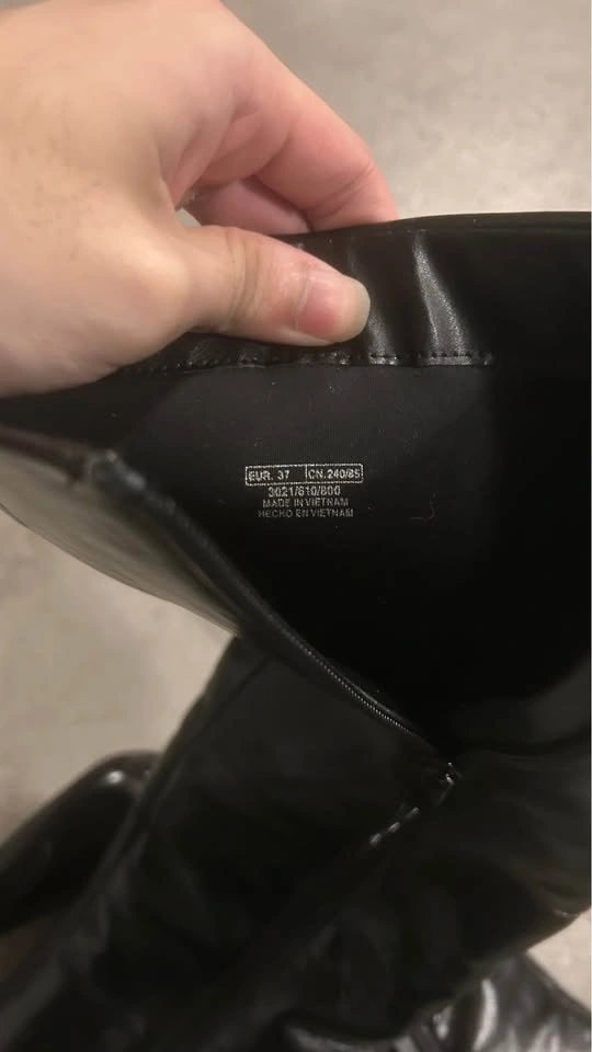 Zara leather boots size women’s us 7 - photo 3
