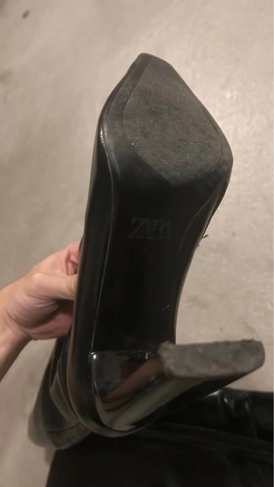 Zara leather boots size women’s us 7 - photo 4