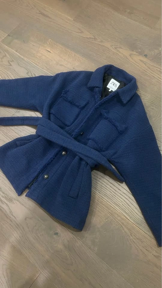 Zara Navy Teddy Jacket for Women - photo 2