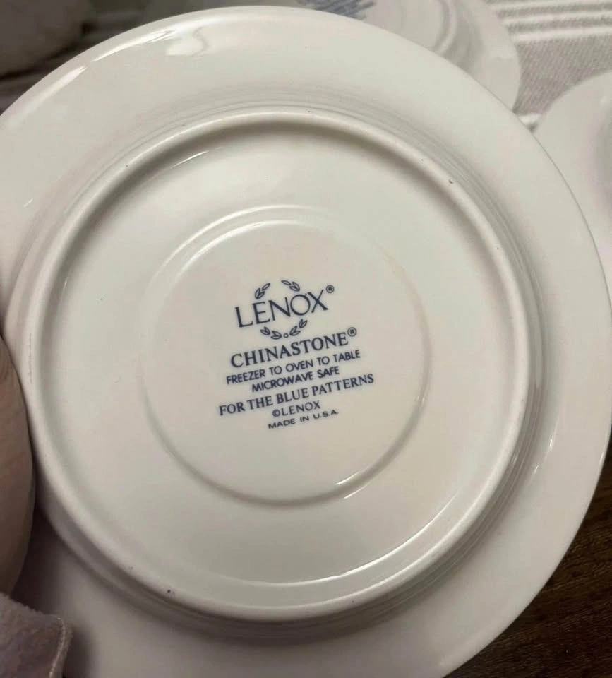 Vintage Lenox Chinastone "Poppies on Blue" Cup & Saucer Set - photo 5