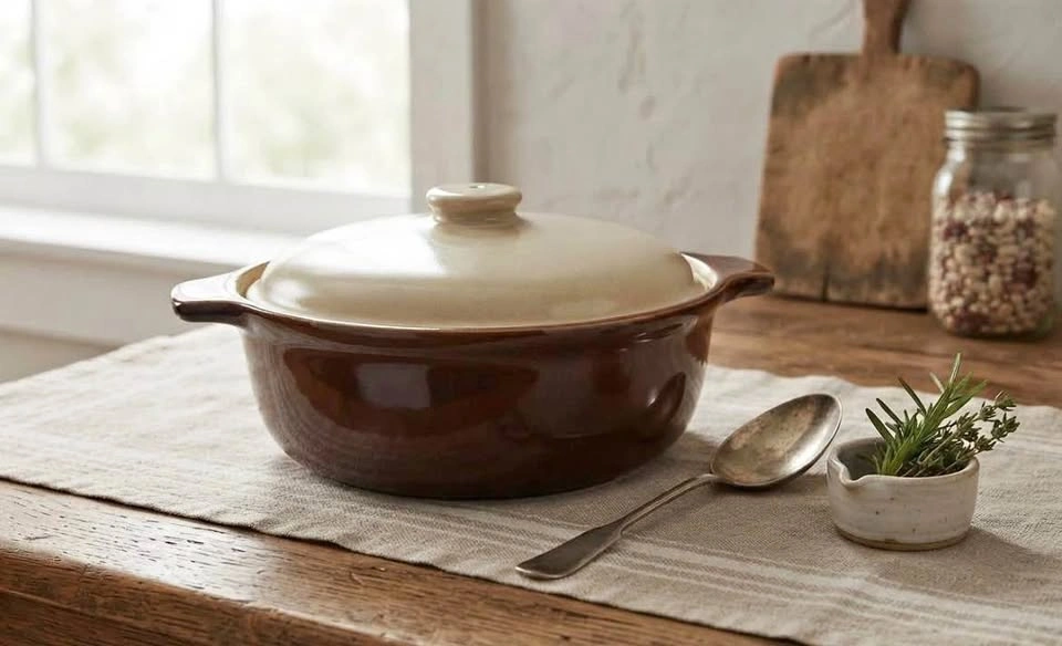 Vintage Denby Stoneware Covered Casserole Dish – 2½ Pint