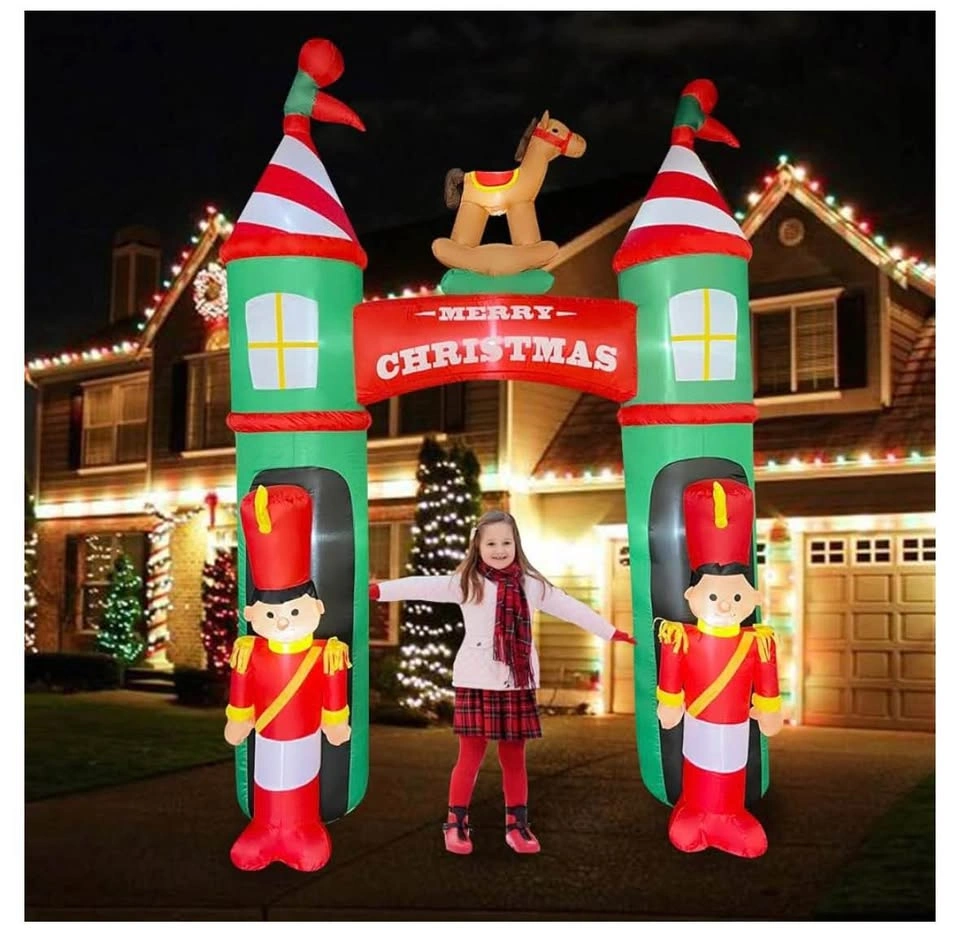 10ft Merry Christmas Inflatable Toy Nut Cracker Arch - photo 2