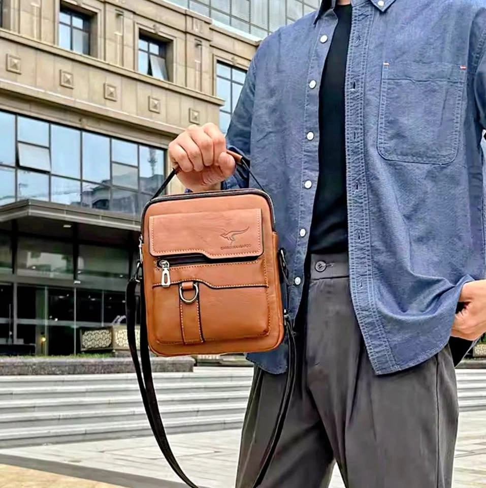 Men's PU Leather Crossbody Bag