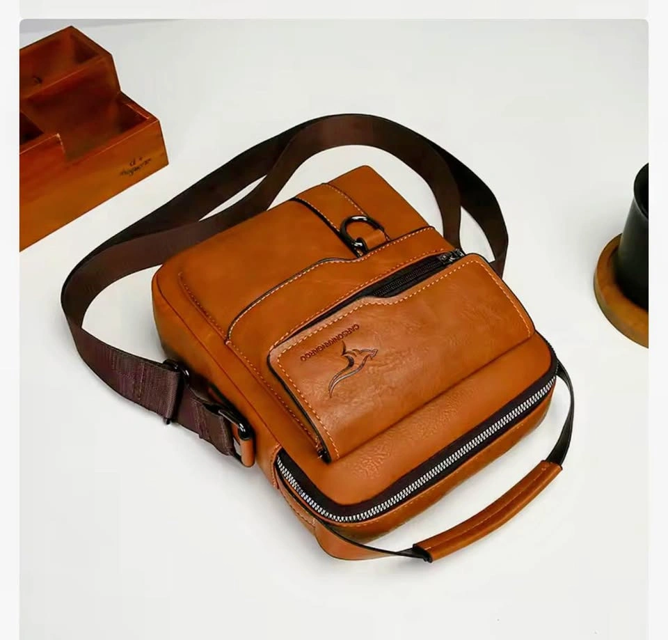 Men's PU Leather Crossbody Bag - photo 4