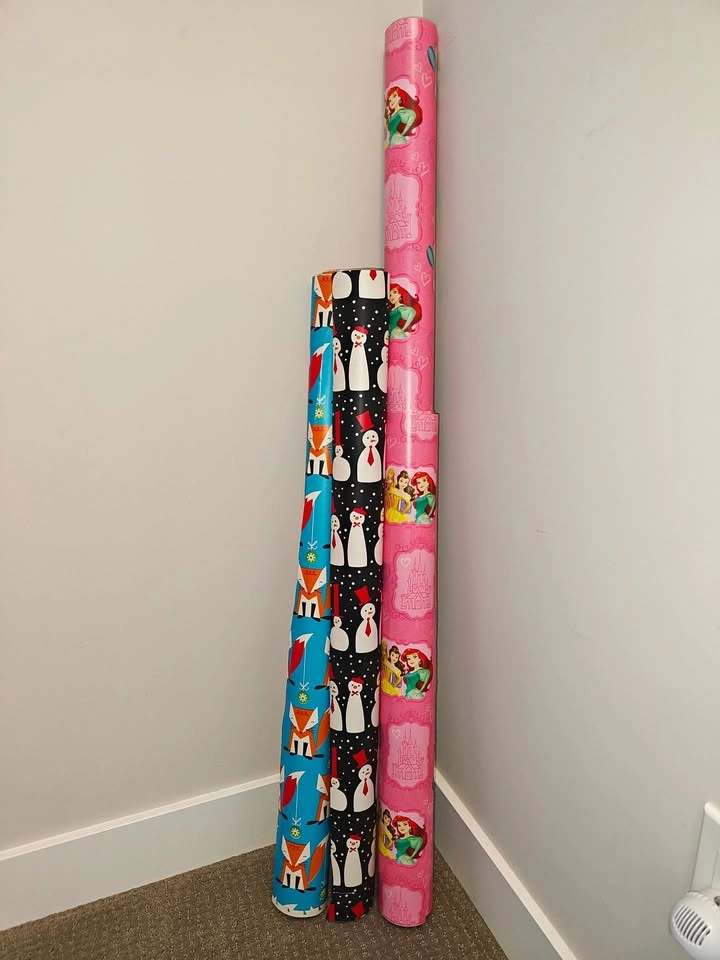 Christmas Wrapping Paper - Holiday Gift Wrap - 3 Rolls (OPEN)