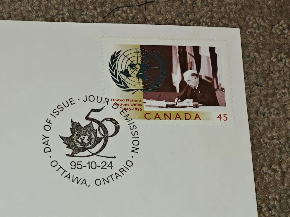 First Day Covers FDC - 1995 United Nations 50 Anniversary Stamp - photo 2