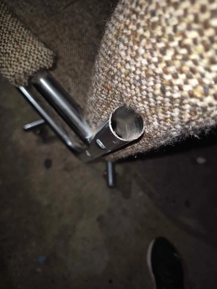 Vintage Chrome and Tweed Office Chair - photo 4
