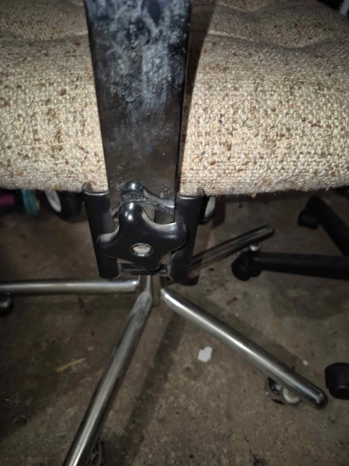 Vintage Faultless Doerner Chrome and Tweed Office Chair - photo 3