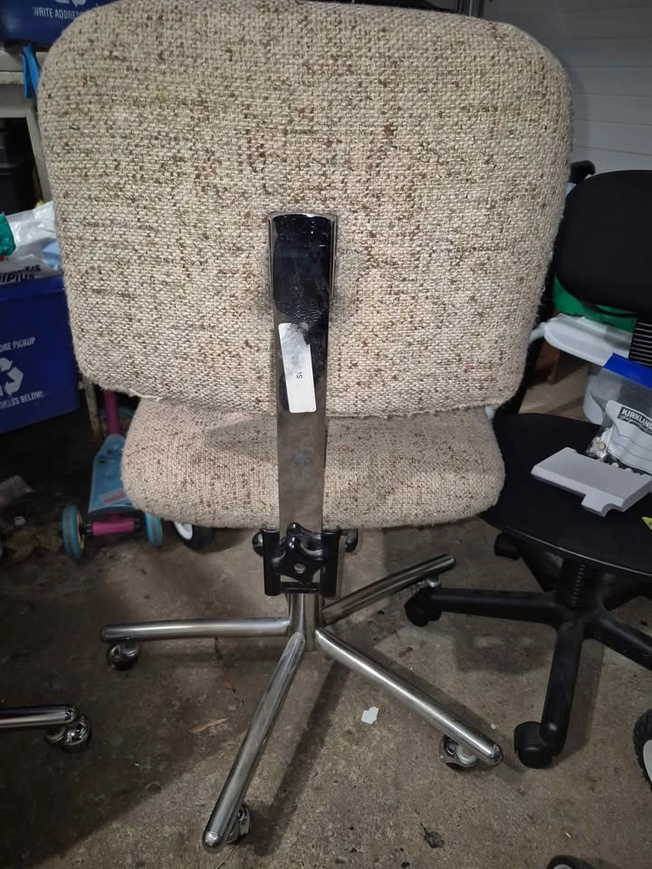 Vintage Faultless Doerner Chrome and Tweed Office Chair - photo 4