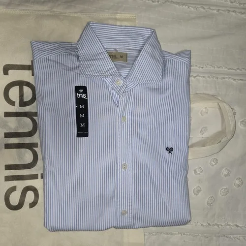 Mens Long Sleeve Dress Shirt Size M Button Down Business Casual - photo 4