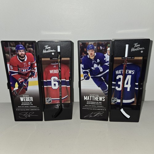 Tim Hortons NHL Mini Hockey Sticks Lot - Auston Matthews & Shea