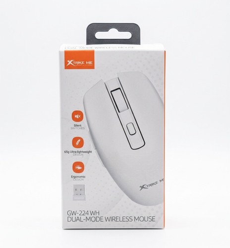 Xtrike Me GW-224 WH Dual-Mode Wireless Mouse Brand New