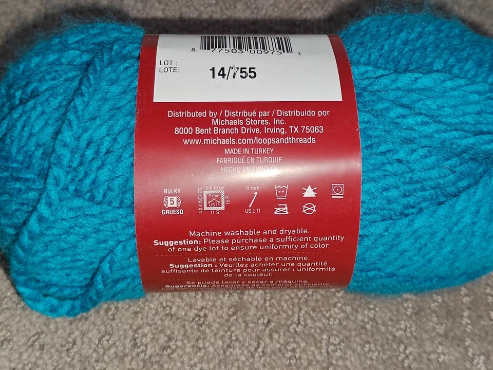 New Loops & Threads Charisma Skein Yarn - Electric Blue - photo 4