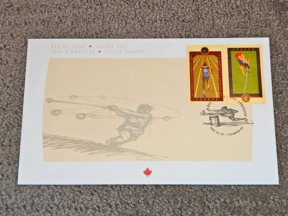 First Day Covers FDC - 2001 IAAF World Championships Stamps