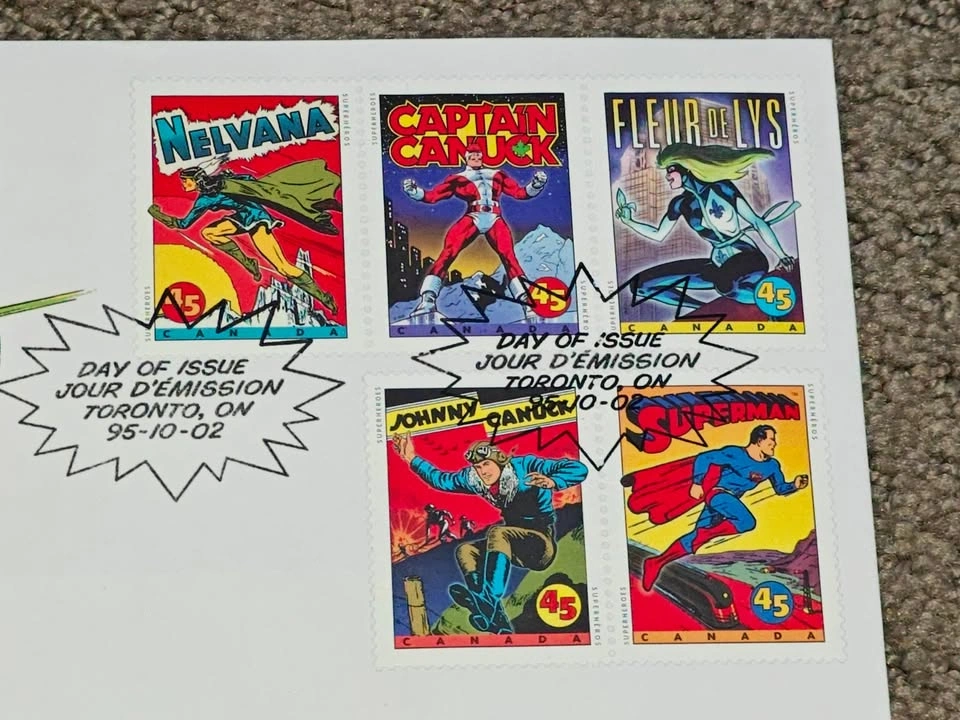 First Day Covers FDC - 1995 Canada Post Comic Book Superheroes - photo 2