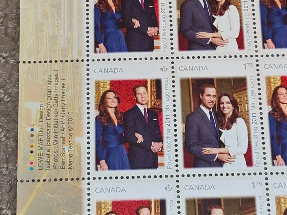 Full Pane Stamp Sheet - 2011 Royal Wedding Prince William & Kate - photo 4