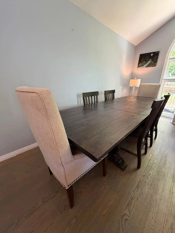 Solid wood Extendable Dining Table with 6 Chairs - photo 2