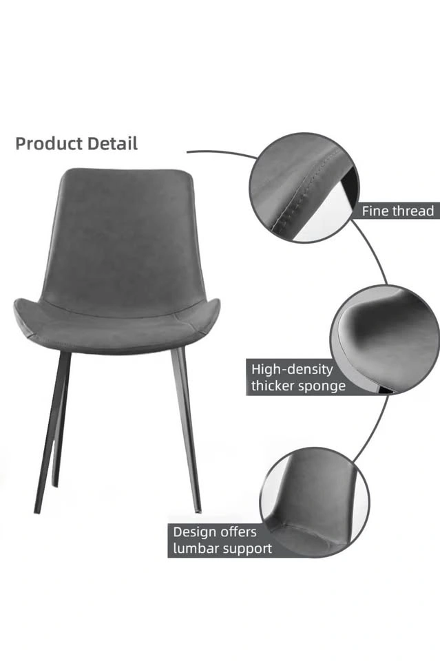 HIPIHOM Dining Chairs Set of 2, Modern Faux Leather - photo 4