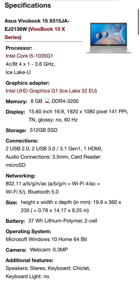 Asus Vivobook X515JA