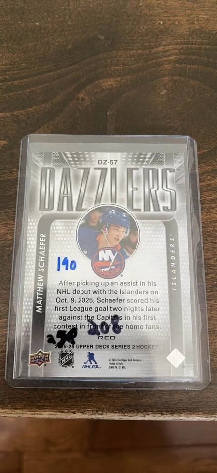 Mathew Scheafer red dazzler card - photo 2