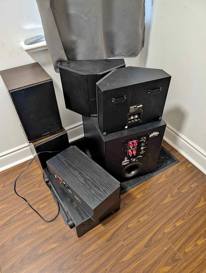 Home theater speaker and receiver package (Denon, Fluance, BIC)