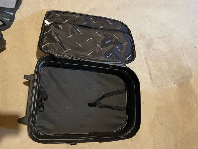 Set of 2 Rolling Carry-On Suitcases – Black & Navy - photo 2