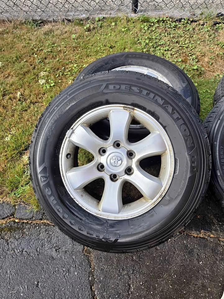 Firestone Destination LE2 P265/65R17 Tires with Toyota Rims