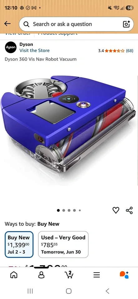 Dyson 360 Vis Nav Robot Vacuum