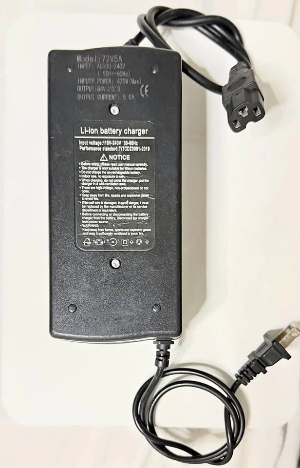 72V 5A Li-ion Battery Charger (84V Output)