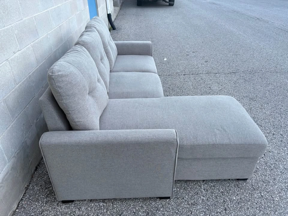 Leon’s Grey Sectional Sofa Bed with Storage - Delivery Available - photo 5