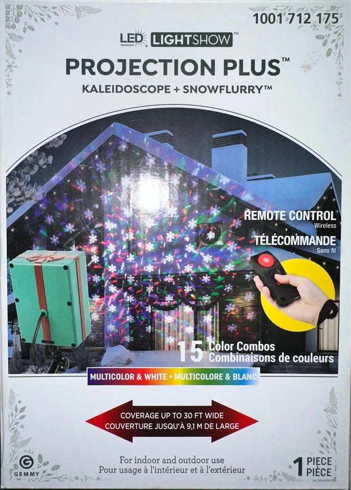 LED LightShow Projection Plus Kaleidoscope + SnowFlurry - photo 2