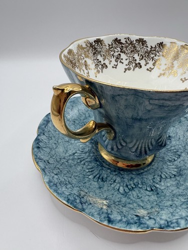 Vintage ROYAL ALBERT GOSSAMER Bone China Teacup & Saucer, Blue S - photo 2