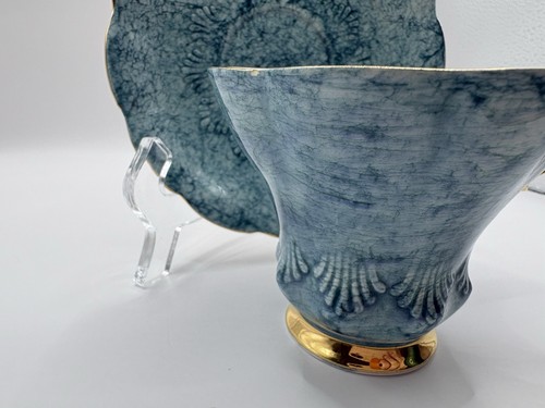 Vintage ROYAL ALBERT GOSSAMER Bone China Teacup & Saucer, Blue S - photo 4