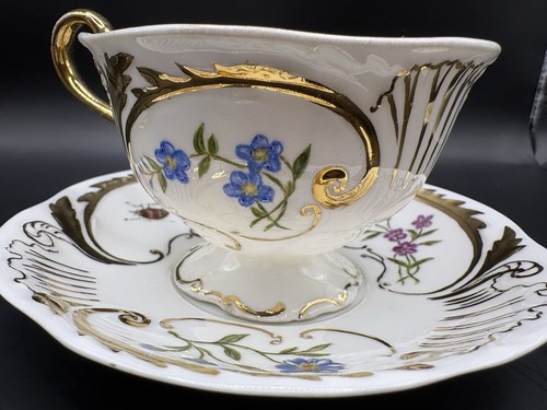 Antique Doulton Burslem Bone China Hand Painted Cup & Saucer - photo 2
