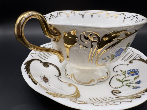 Antique Doulton Burslem Bone China Hand Painted Cup & Saucer - photo 4